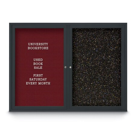 United Visual Products Corkboard, Buff/Gold, 24" x 36" UV430H-GOLD-BUFF